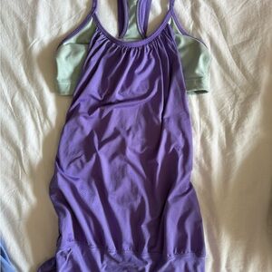 Lululemon Purple Racerback Built-In Bra Tank